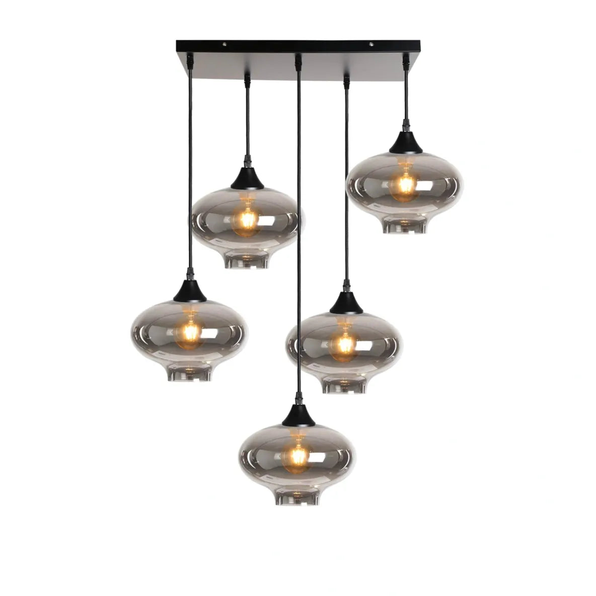 Murano 5 Light Pendant Teardrop Shades