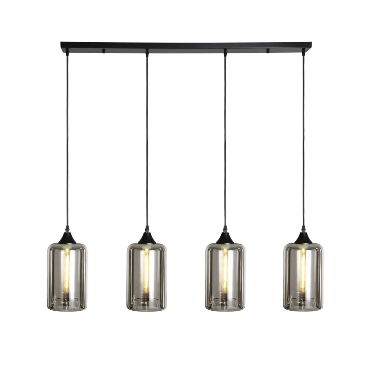 Murano 4 Light Bar Slim Cylinder Glass shades