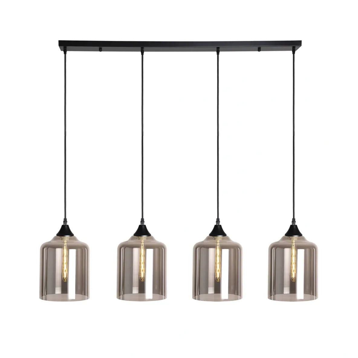 Murano 4 Light Bar Large Cylinder Glass shades