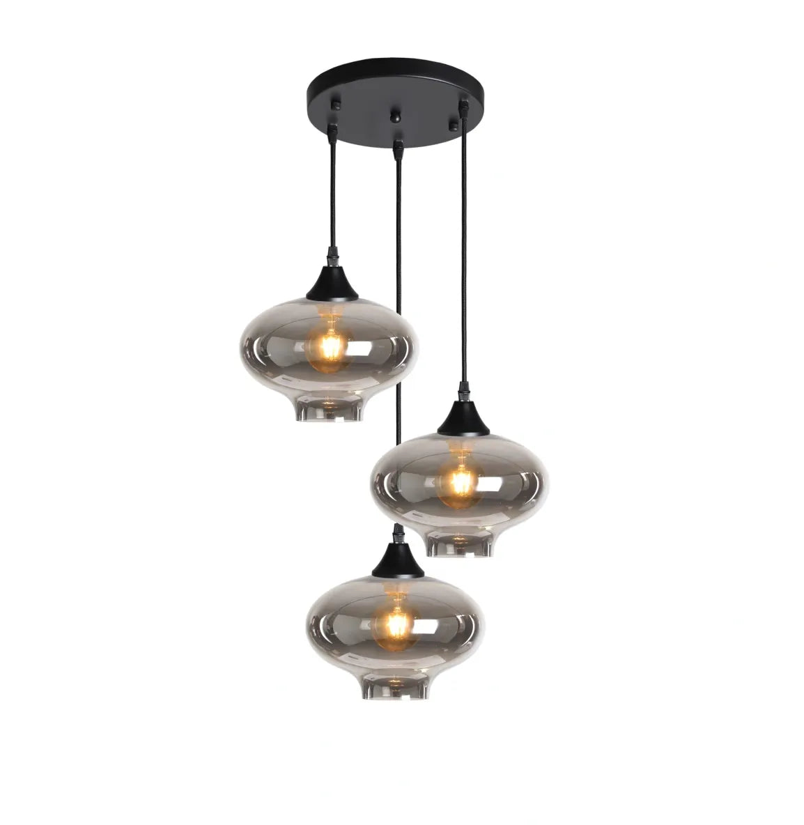 Murano 3 Light Pendant Teardrop Shade