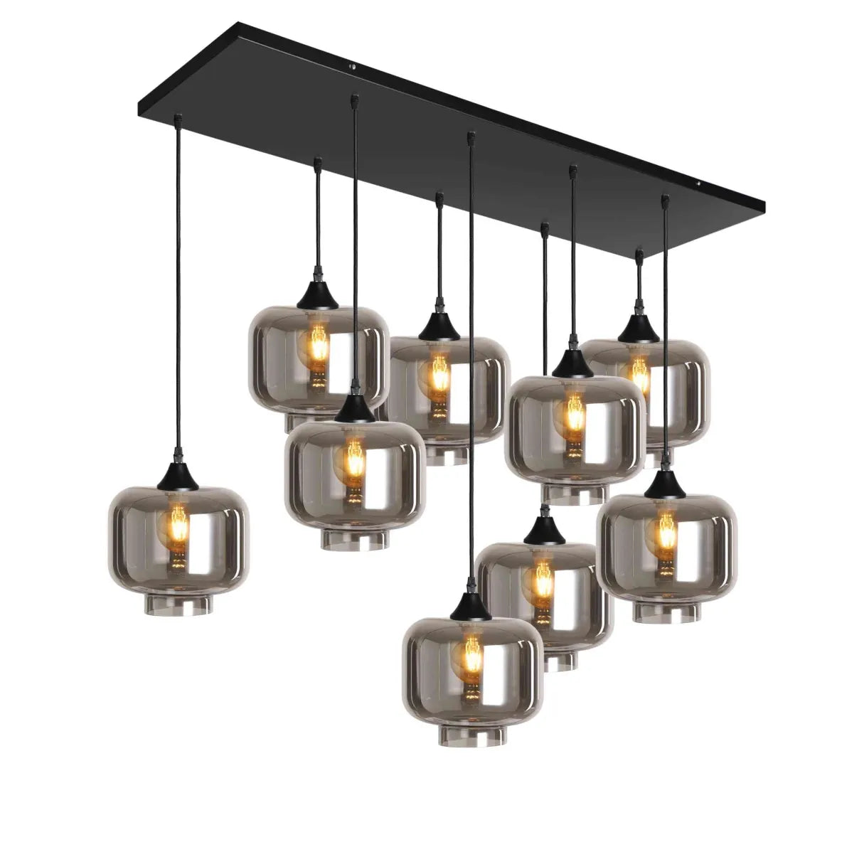 Murano 9 Light Pendant Round Shades