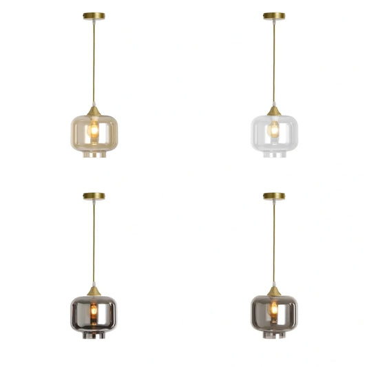 Murano 1 Light Gold Pendant Round shade