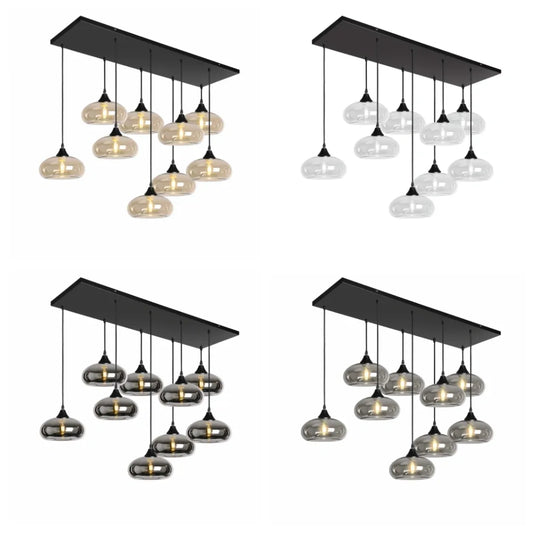 Murano 9 Light Pendant Mushroom Shades