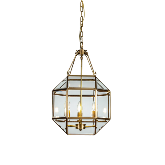 Venice Brass Square and Triangle Lantern