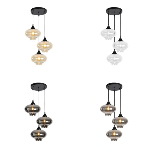 Murano 3 Light Pendant Teardrop Shade