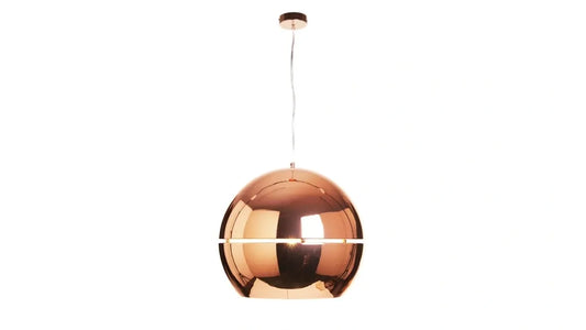 Torcello Split Globe Pendant Satin Copper Large
