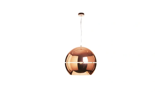 Torcello Split Globe Pendant Satin Copper Medium