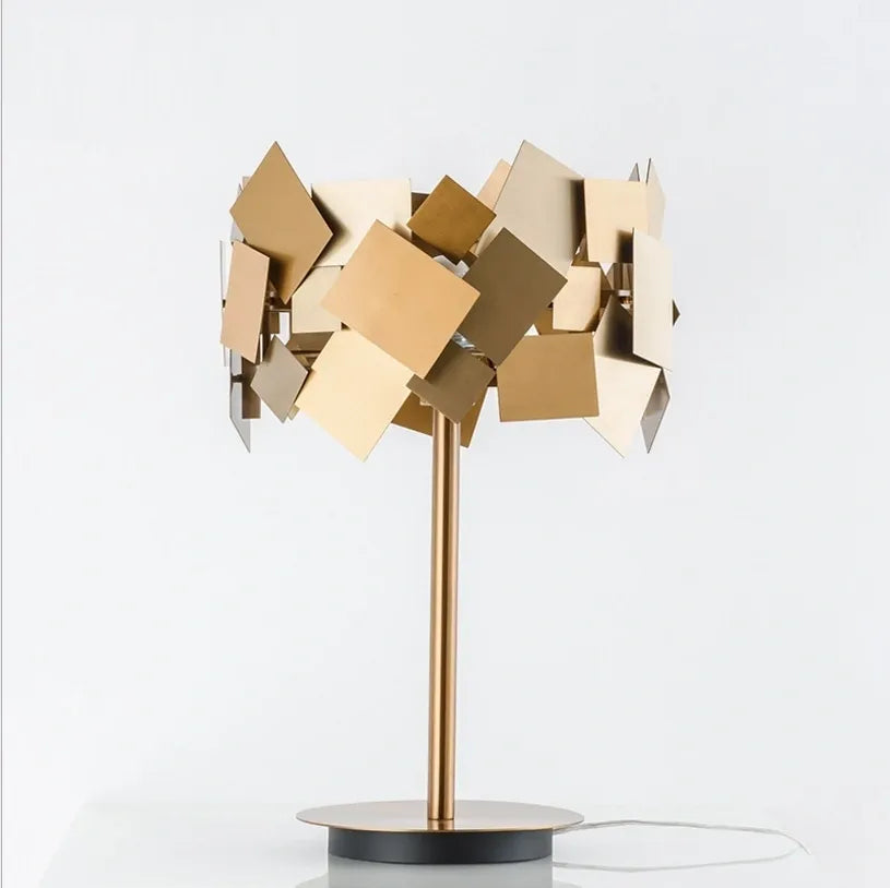 Large Mixed Brass and Bronze Table Lamp Large Mixed Brass and Bronze Table Lamp
