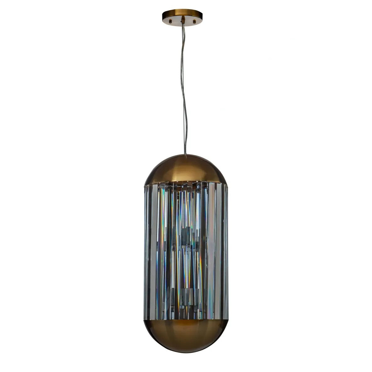 hanging brass bullet pendant light 