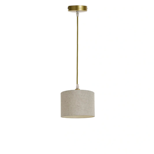 Murano 1 Light Pendant with Hand Made 20cm Fabric shade