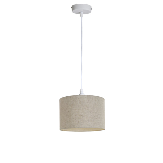 Murano 1 Light Pendant with Hand Made 25cm Fabric shade