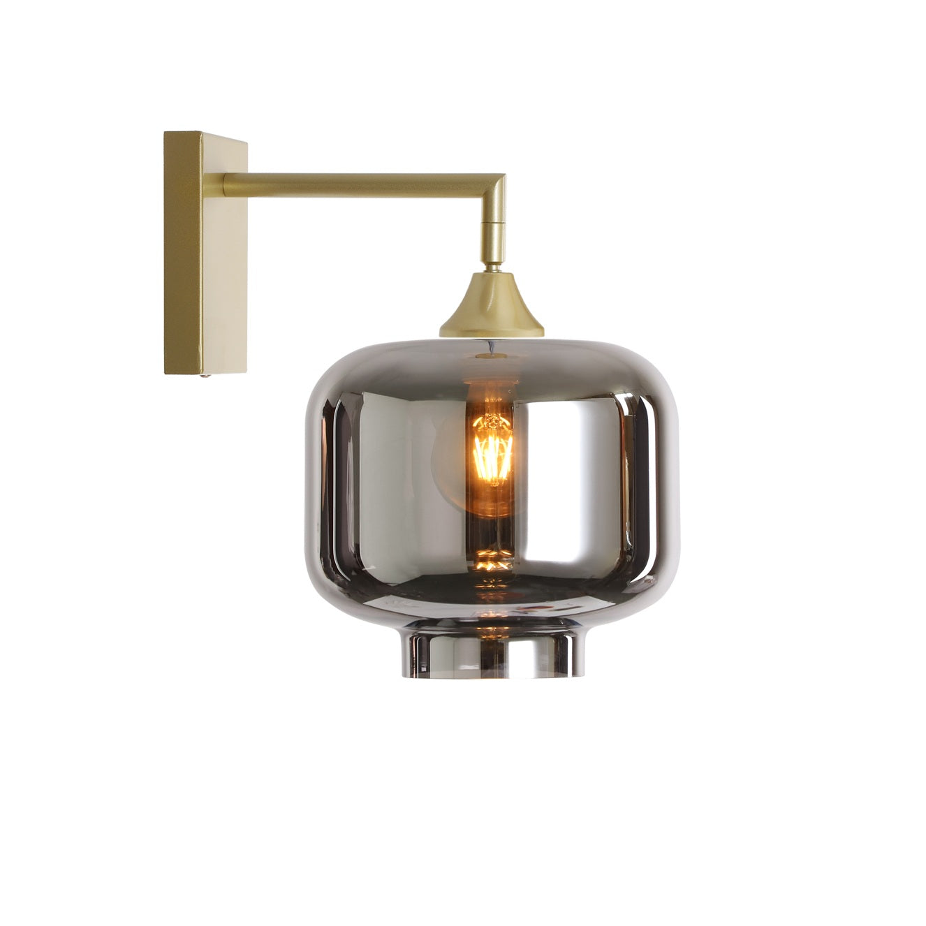 Murano Gold Wall Light with Round glass