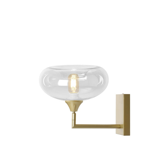 Murano Gold Wall Light with Mushroom glass