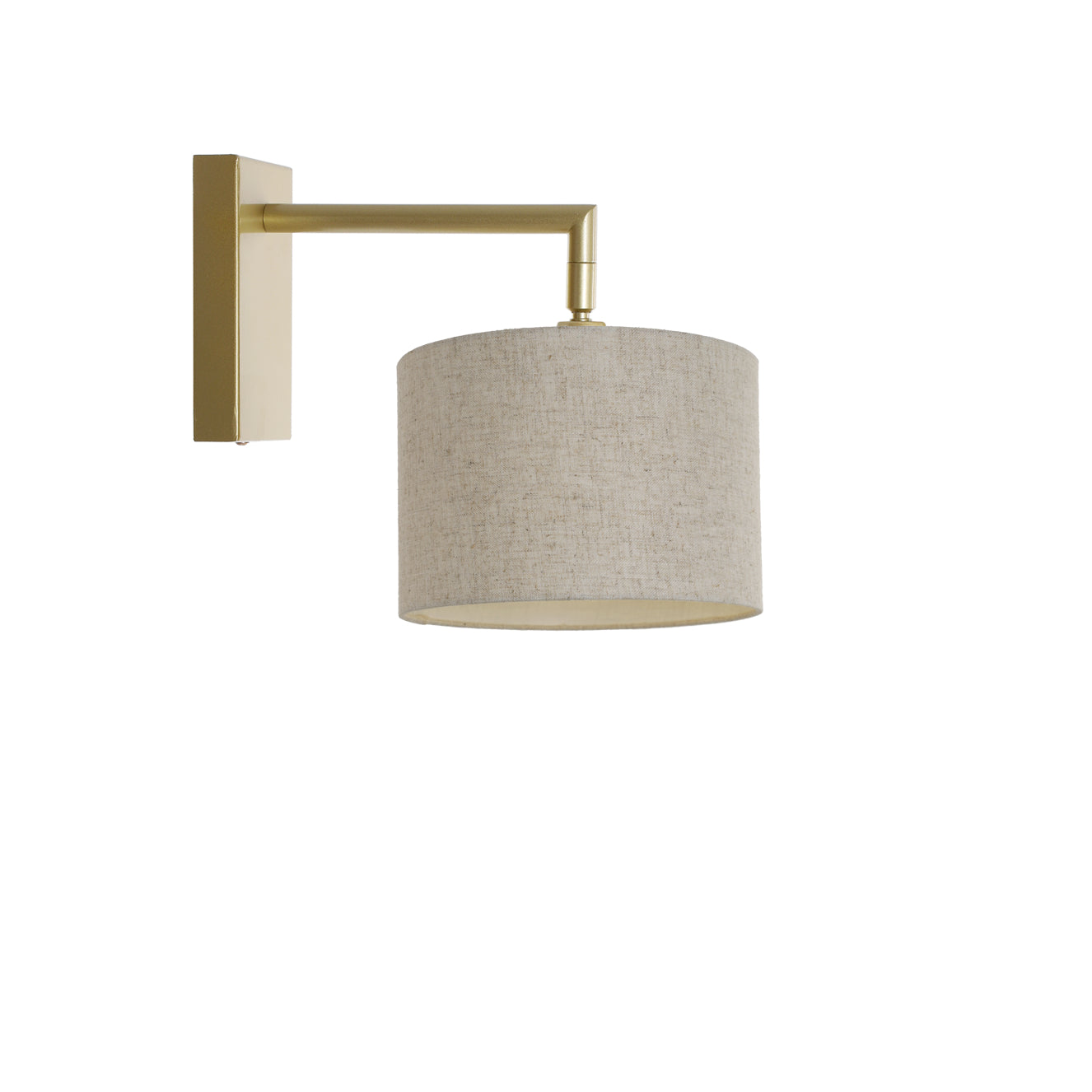 Murano Gold Wall Light with Woven Hand Made Fabric Shade