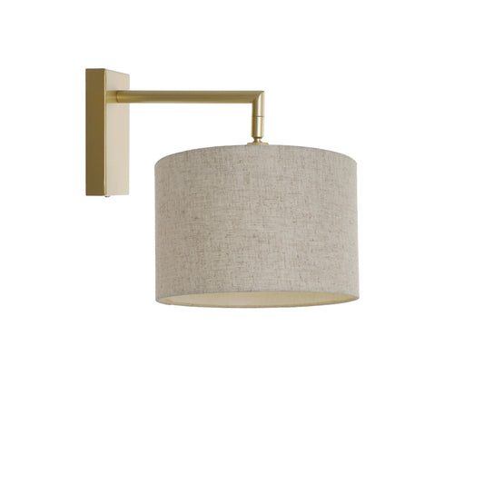 Murano Gold Wall Light with Woven Hand Made Fabric Shade