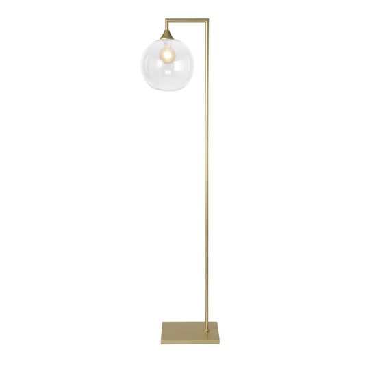 Murano Gold Floor Lamp with Globe Glass Shade
