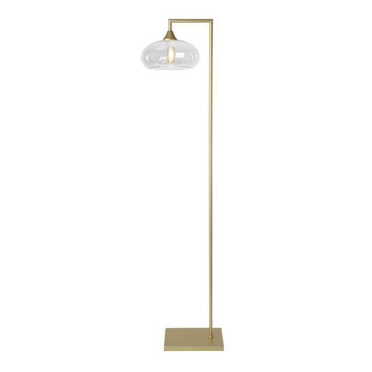 Murano Gold Floor Lamp with Mushroom Glass Shade