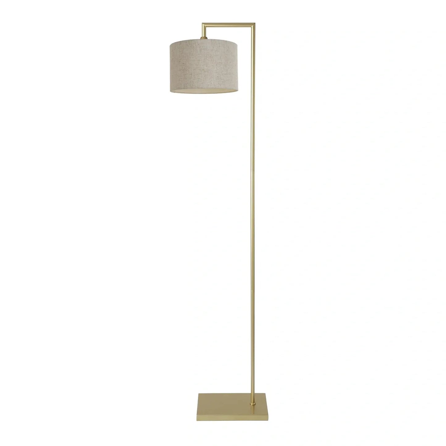 Murano Gold Floor Lamp with Woven Large Hand Made fabric Shade