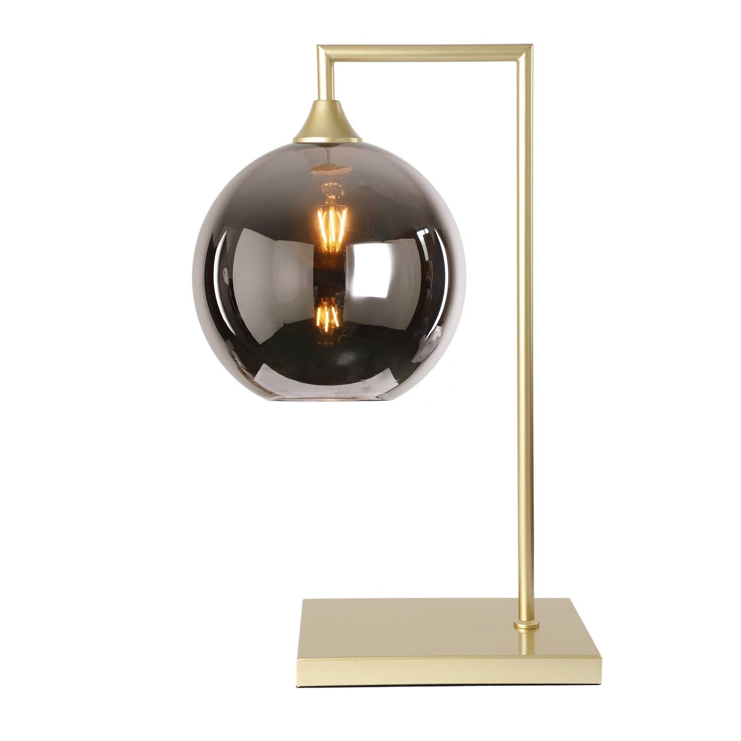 Murano Large Gold Table Lamp with Globe Glass Shade