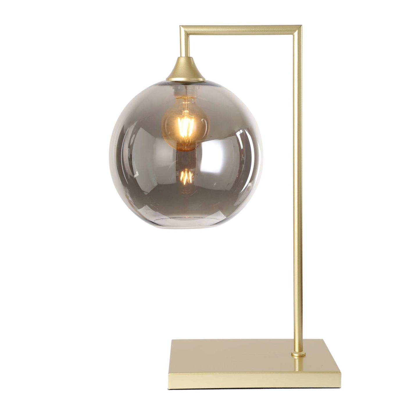 Murano Large Gold Table Lamp with Globe Glass Shade