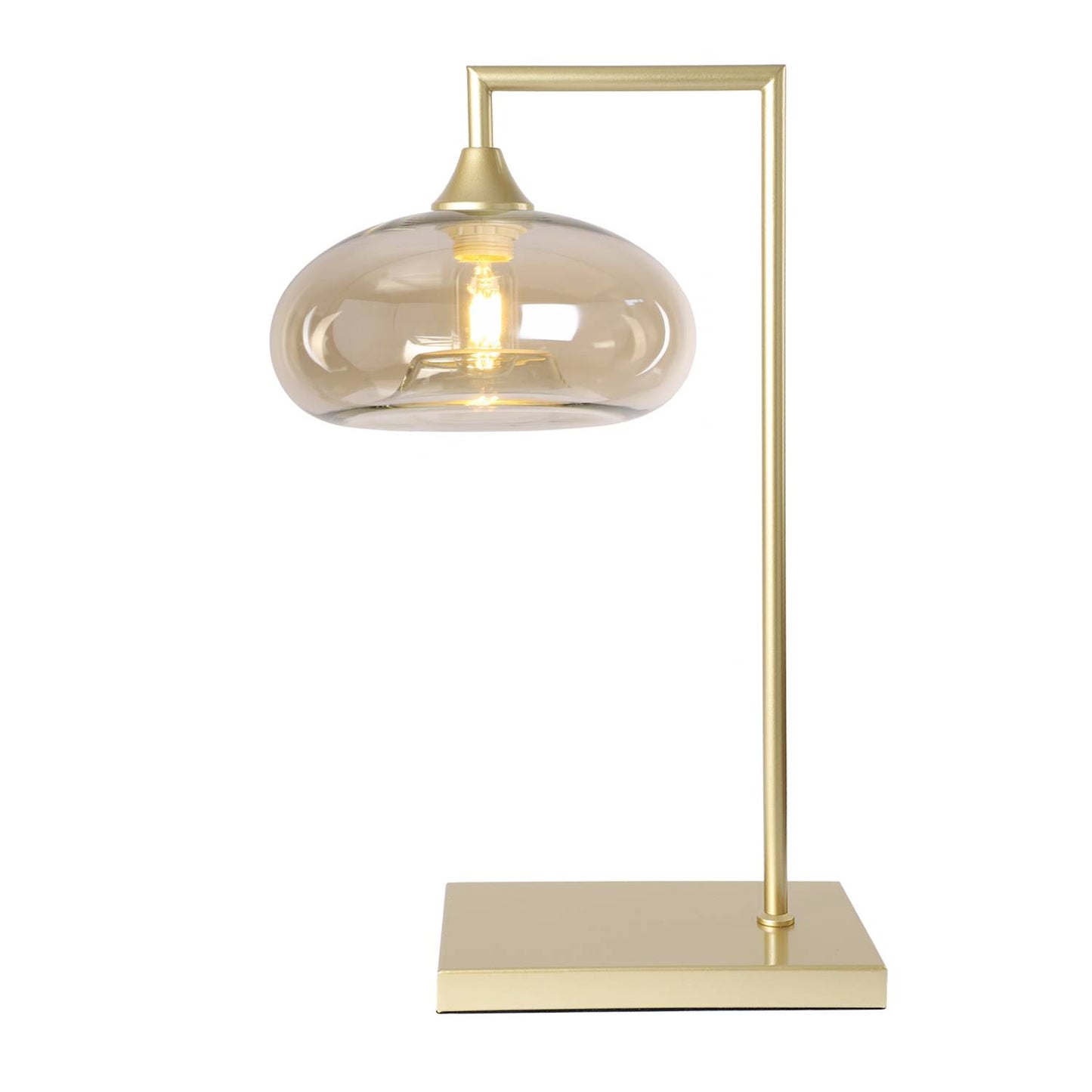 Murano Large Gold Table Lamp with Mushroom Glass Shade