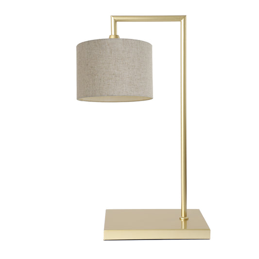 Murano Large Gold Table Lamp with Woven Hand Made Fabric Shade