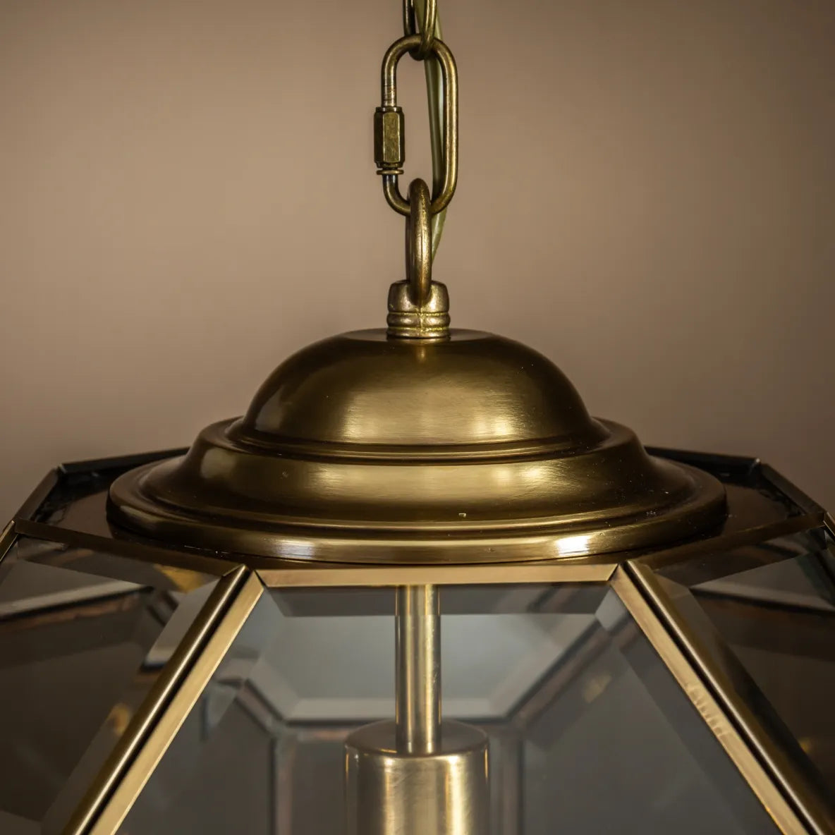Venice Brass Hexagonal Lantern